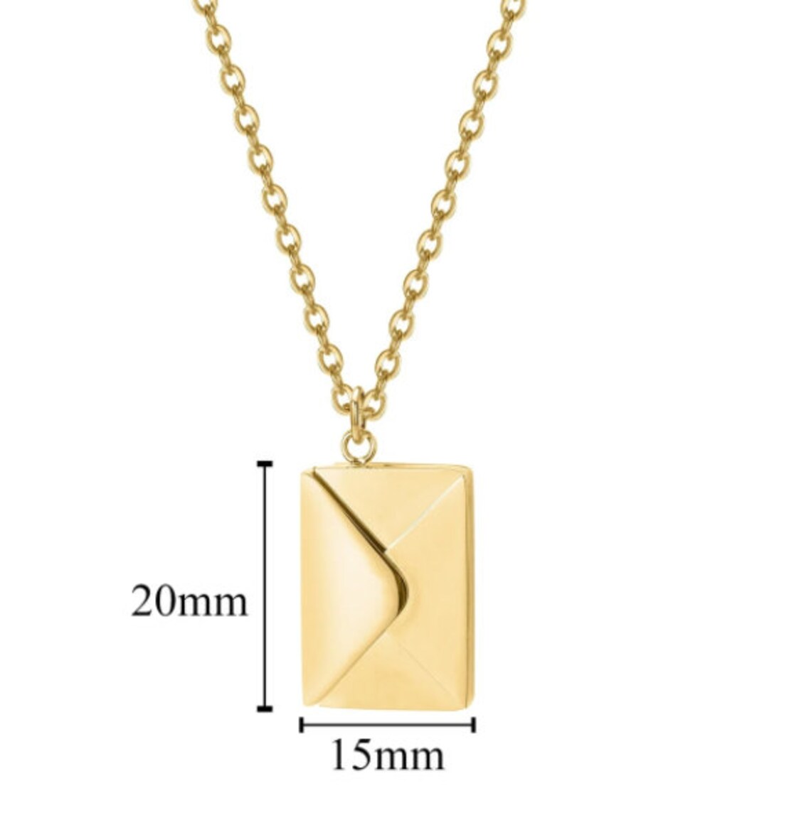 Personalized Love Letter Necklace Custom Envelope Necklace With Message