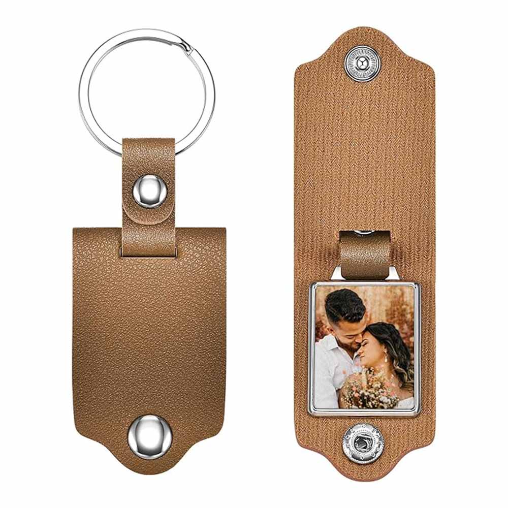 Customized Photo Leather Keychain
