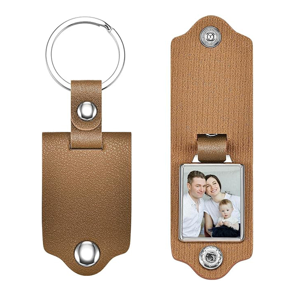 Customized Photo Leather Keychain