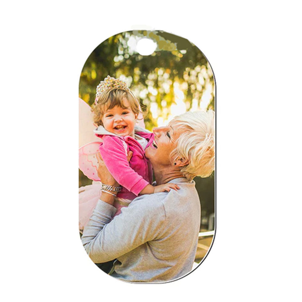 Color Personalized Steel Photo Dog Tag Pendant
