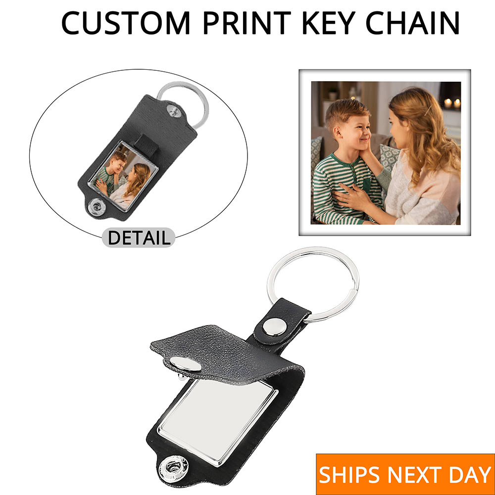 Customized Photo Leather Keychain