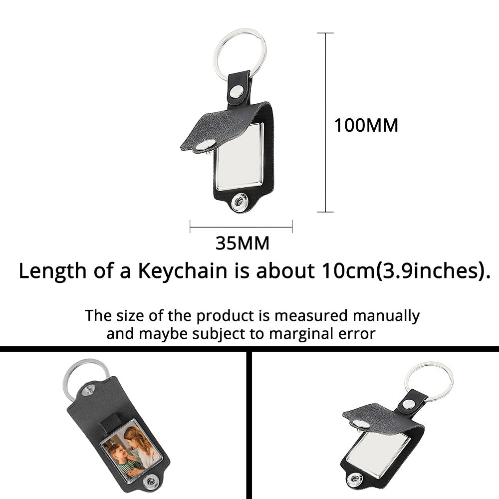 Customized Photo Leather Keychain