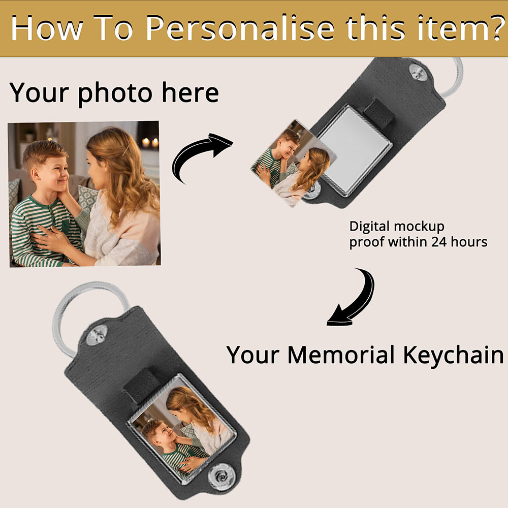 Customized Photo Leather Keychain