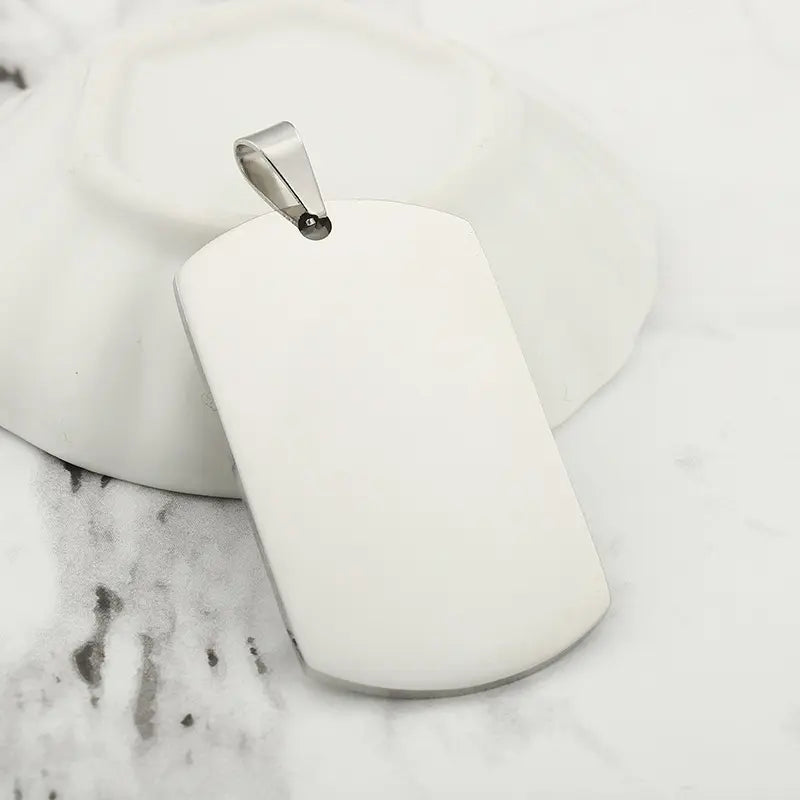 Personalized Stainless Steel Photo Dog Tag Pendant，Gold And Sliver