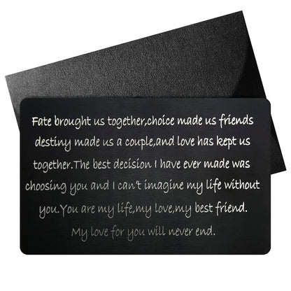 Personalized Stainless Steel Wallet Card