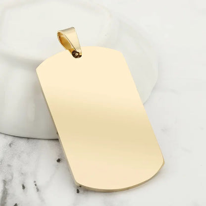 Personalized Stainless Steel Photo Dog Tag Pendant，Gold And Sliver
