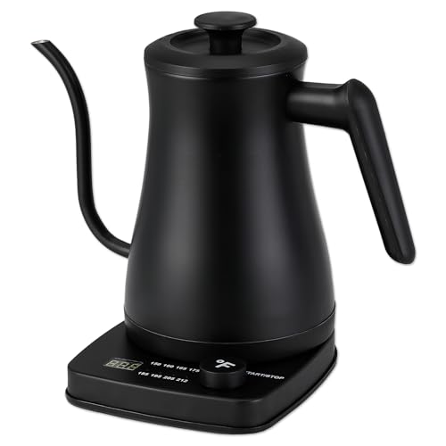 1.0L Precision Gooseneck Electric Kettle - 1500W Rapid Boil for Coffee & Tea