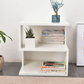 Minimalist 2-Tier White Bookshelf - Modern Small Space Storage