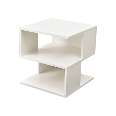 Minimalist 2-Tier White Bookshelf - Modern Small Space Storage