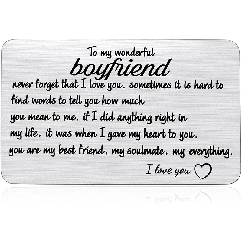 Personalized Stainless Steel Wallet Card