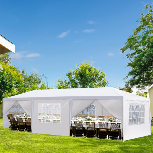 10x30ft Outdoor Party Tent - Waterproof Event Canopy with 8 Removable Sidewalls
