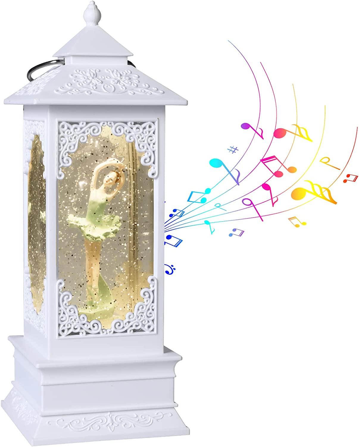 360° Rotating Ballerina Figurine Music Box Light