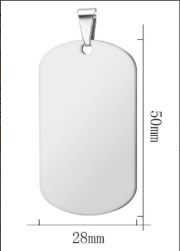 Personalized Stainless Steel Photo Dog Tag Pendant，Gold And Sliver