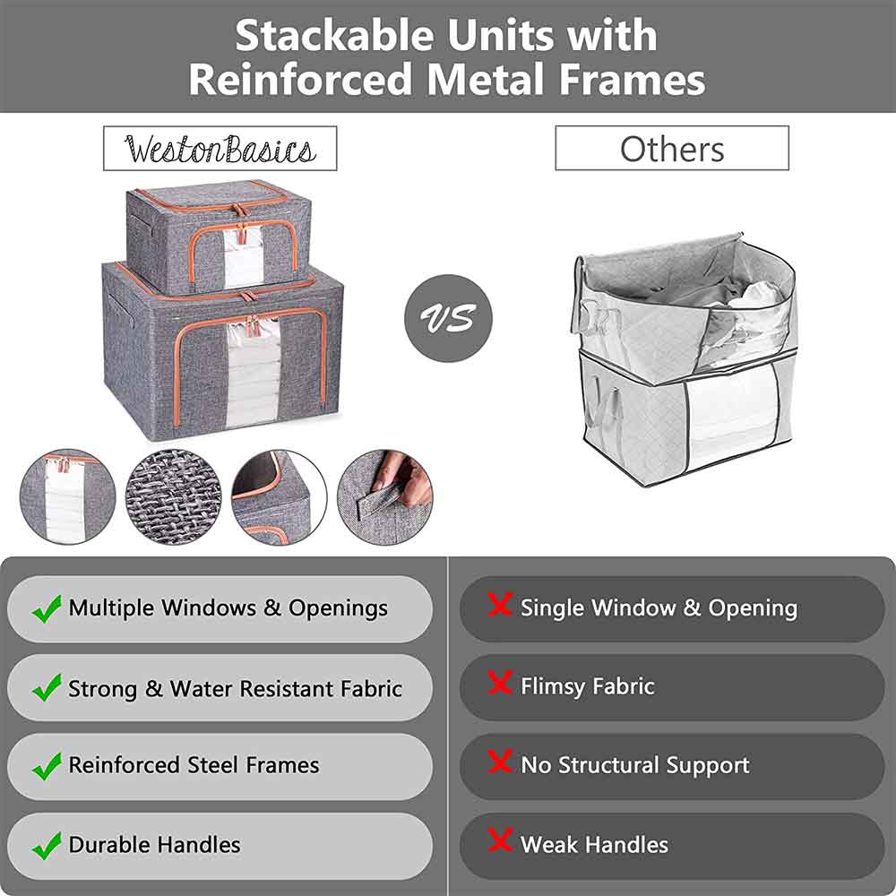 Stackable Storage Containers（With Steel Frame）