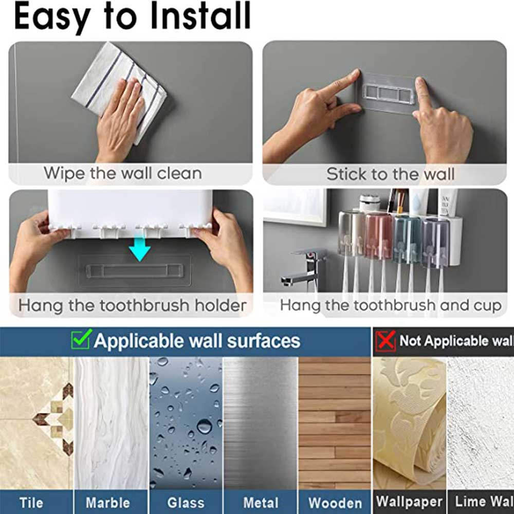 Toothbrush Holders Wall Mounted